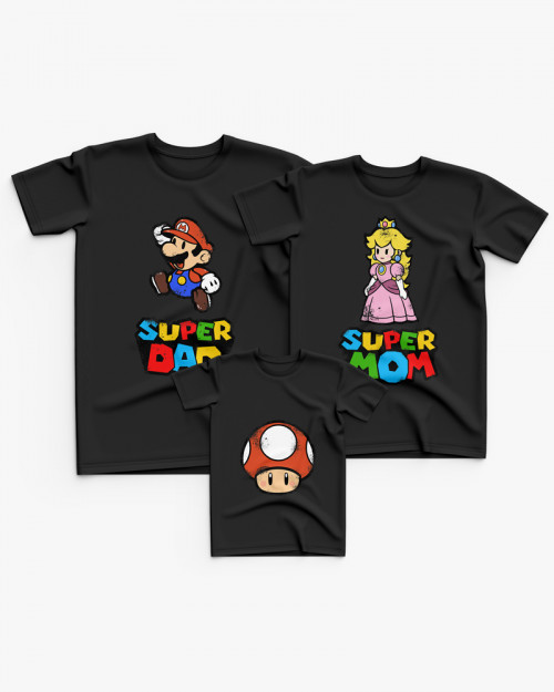 Cімейні футболки (Family Look) з принтом Super Mario V7 Cімейні футболки (Family Look) з принтом Super Mario V7