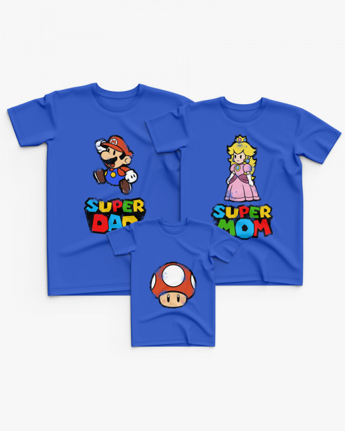 Cімейні футболки (Family Look) з принтом Super Mario V7 Cімейні футболки (Family Look) з принтом Super Mario V7
