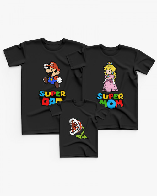 Cімейні футболки (Family Look) з принтом Super Mario V8 Cімейні футболки (Family Look) з принтом Super Mario V8