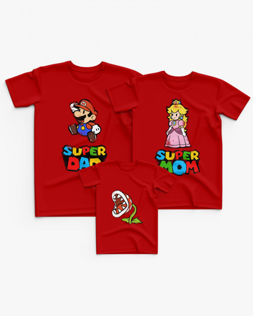 Cімейні футболки (Family Look) з принтом Super Mario V8 Cімейні футболки (Family Look) з принтом Super Mario V8