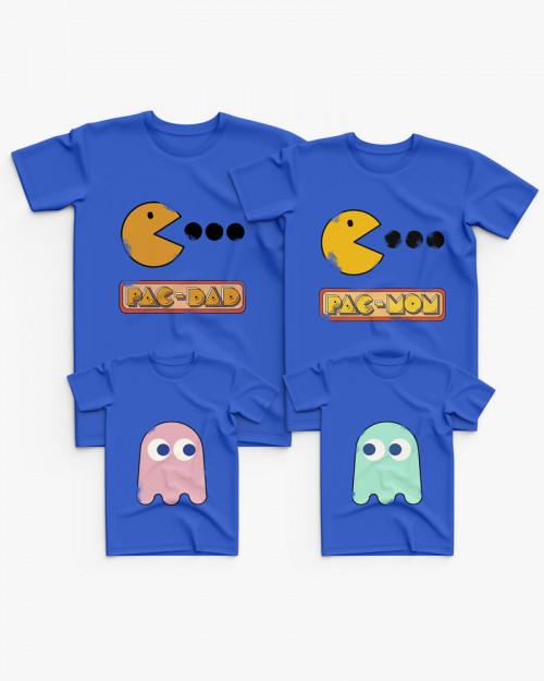 Cімейні футболки (Family Look) з принтом Pac-Man V9 Cімейні футболки (Family Look) з принтом Pac-Man V9