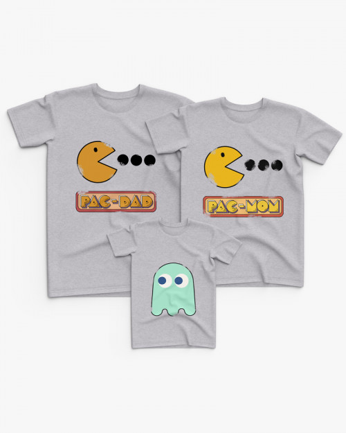 Cімейні футболки (Family Look) з принтом Pac-Man V11 Cімейні футболки (Family Look) з принтом Pac-Man V11