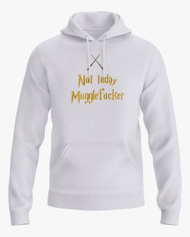 Худі чоловічий з принтом Not today Mugglefucker