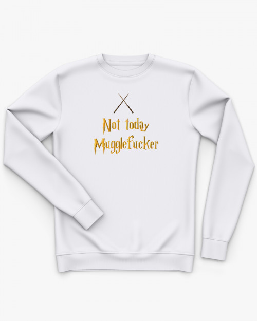 Світшот жіночий з принтом Not today Mugglefucker Світшот жіночий з принтом Not today Mugglefucker