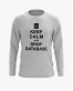 Світшот чоловічий з написом Keep calm and drop database Світшот чоловічий з написом Keep calm and drop database