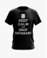 Футболка чоловіча з написом Keep calm and drop database Футболка чоловіча з написом Keep calm and drop database
