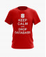Футболка чоловіча з написом Keep calm and drop database Футболка чоловіча з написом Keep calm and drop database