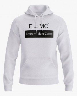 Худі жіночий з написом Error = (More code)^2