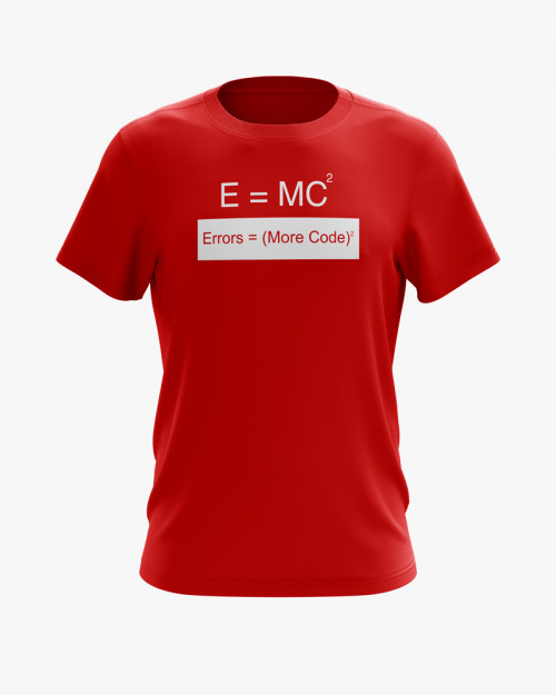 Футболка чоловіча з написом Error = (More code)^2 Футболка чоловіча з написом Error = (More code)^2