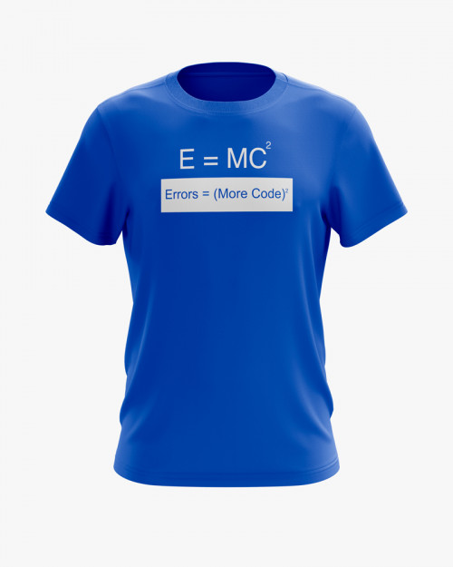 Футболка чоловіча з написом Error = (More code)^2 Футболка чоловіча з написом Error = (More code)^2