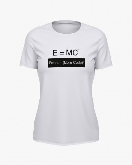 Футболка жіноча з написом Error = (More code)^2