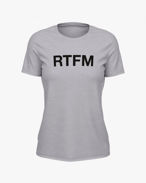 Футболка жіноча з написом RTFM Футболка жіноча з написом RTFM