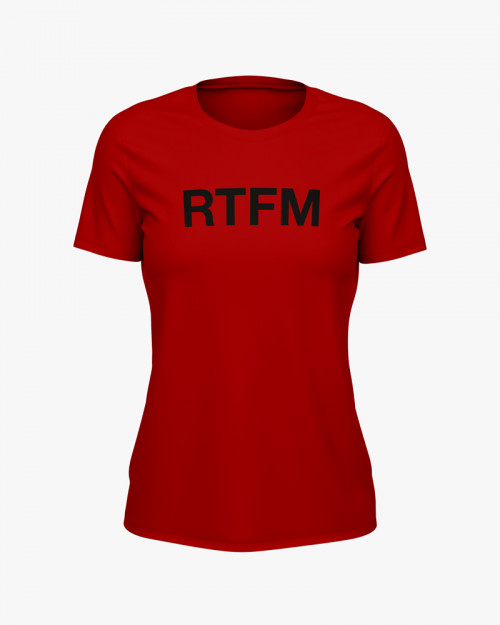 Футболка жіноча з написом RTFM Футболка жіноча з написом RTFM