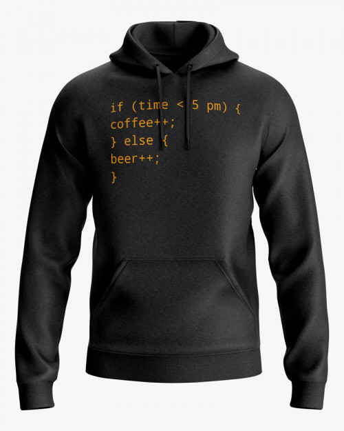 Худі чоловічий з написом Coffee or Beer Худі чоловічий з написом Coffee or Beer
