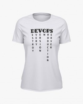 Футболка жіноча з написом DEVOPS
