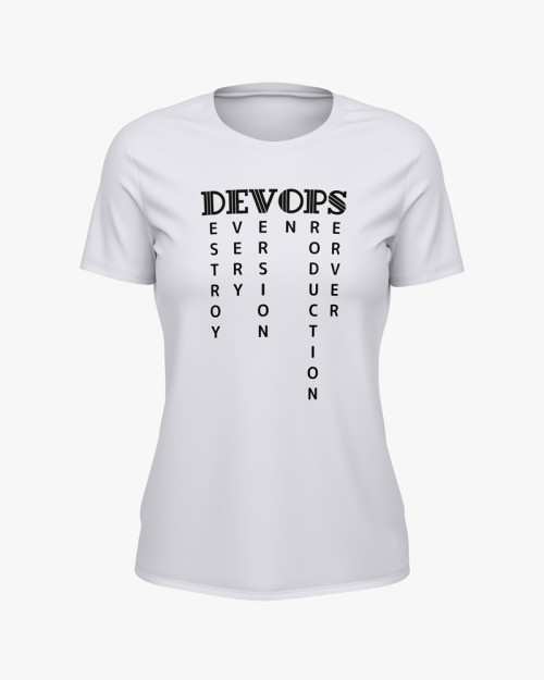 Футболка жіноча з написом DEVOPS Футболка жіноча з написом DEVOPS
