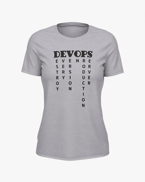 Футболка жіноча з написом DEVOPS Футболка жіноча з написом DEVOPS