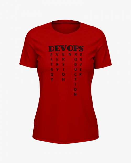 Футболка жіноча з написом DEVOPS Футболка жіноча з написом DEVOPS