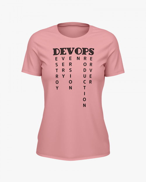 Футболка жіноча з написом DEVOPS Футболка жіноча з написом DEVOPS