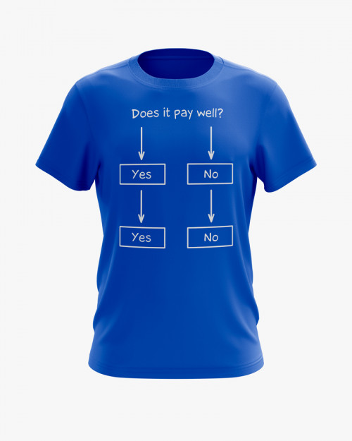 Футболка чоловіча з написом Does it pay well? Футболка чоловіча з написом Does it pay well?