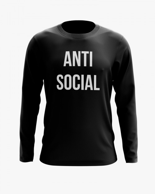Світшот чоловічий з написом ANTI SOCIAL Світшот чоловічий з написом ANTI SOCIAL