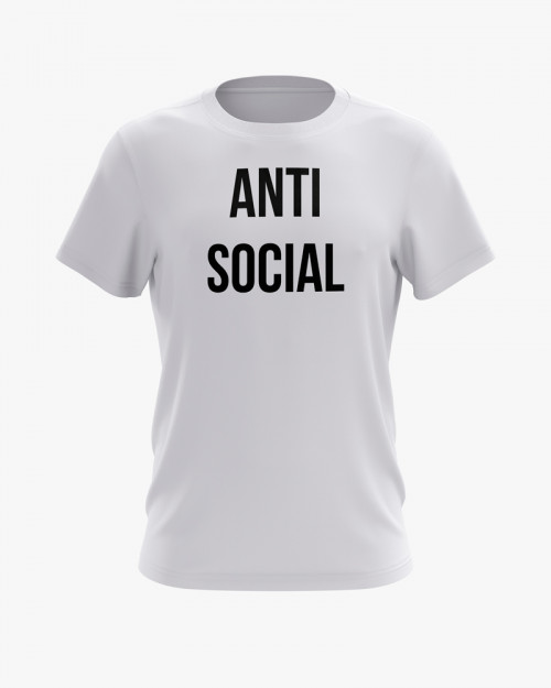 Футболка чоловіча з написом ANTI SOCIAL Футболка чоловіча з написом ANTI SOCIAL