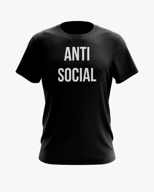 Футболка чоловіча з написом ANTI SOCIAL Футболка чоловіча з написом ANTI SOCIAL