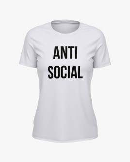 Футболка жіноча з написом ANTI SOCIAL