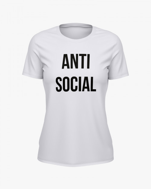 Футболка жіноча з написом ANTI SOCIAL Футболка жіноча з написом ANTI SOCIAL