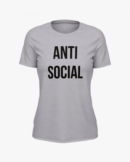 Футболка жіноча з написом ANTI SOCIAL Футболка жіноча з написом ANTI SOCIAL