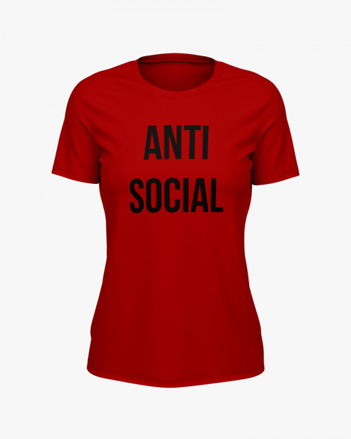Футболка жіноча з написом ANTI SOCIAL Футболка жіноча з написом ANTI SOCIAL