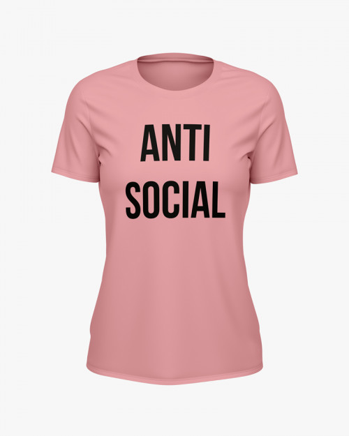 Футболка жіноча з написом ANTI SOCIAL Футболка жіноча з написом ANTI SOCIAL
