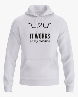 Худі чоловічий з написом It work on my machine