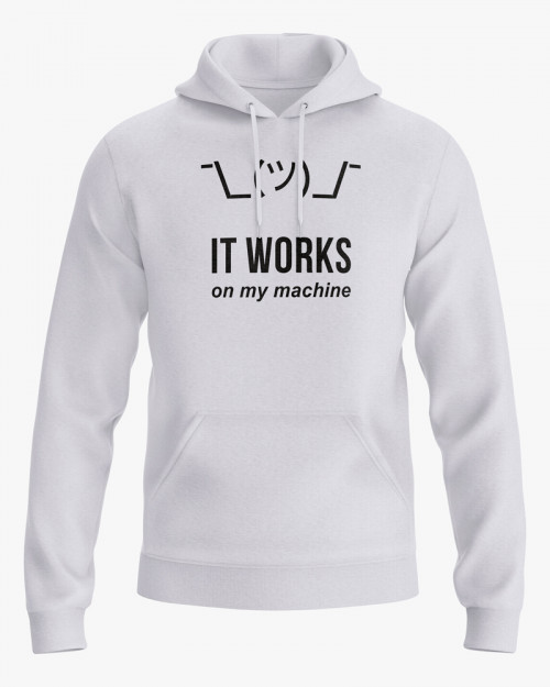 Худі чоловічий з написом It work on my machine Худі чоловічий з написом It work on my machine