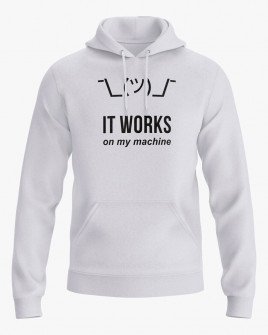 Худі чоловічий з написом It work on my machine