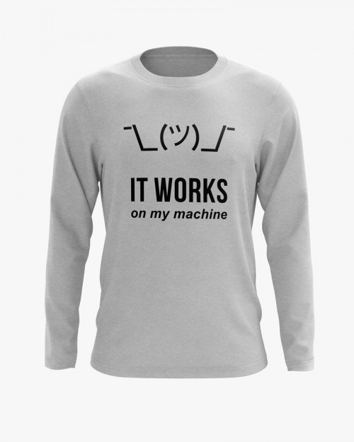 Світшот чоловічий з написом It work on my machine Світшот чоловічий з написом It work on my machine