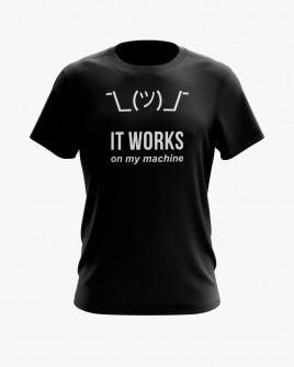 Футболка чоловіча з написом It work on my machine