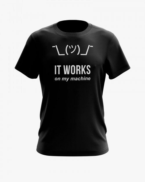 Футболка чоловіча з написом It work on my machine Футболка чоловіча з написом It work on my machine