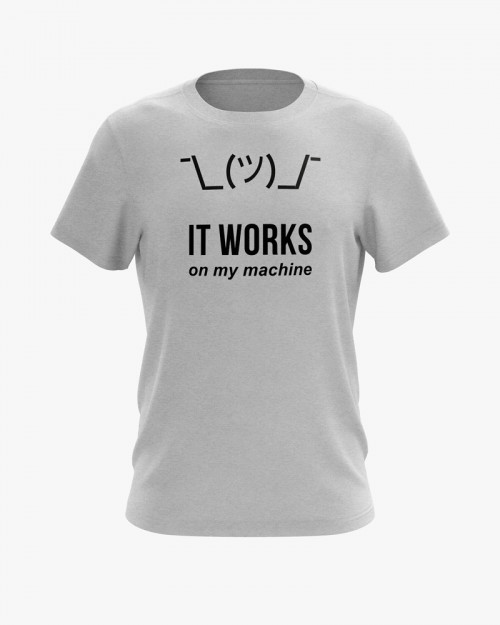 Футболка чоловіча з написом It work on my machine Футболка чоловіча з написом It work on my machine