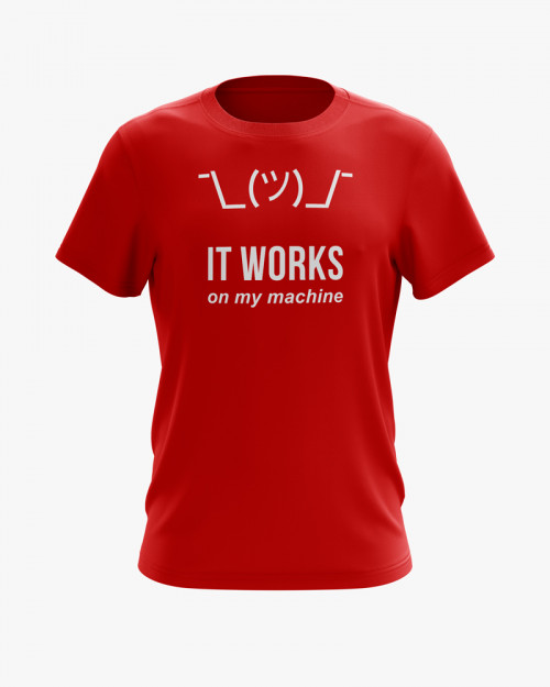 Футболка чоловіча з написом It work on my machine Футболка чоловіча з написом It work on my machine