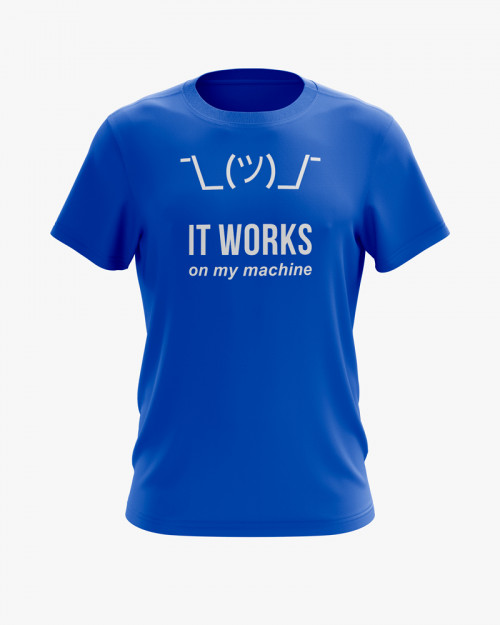 Футболка чоловіча з написом It work on my machine Футболка чоловіча з написом It work on my machine