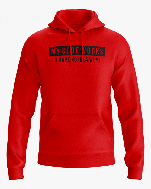 Худі чоловічий з написом My code works Худі чоловічий з написом My code works