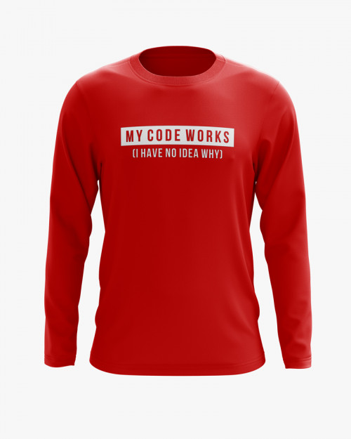 Світшот чоловічий з написом My code works Світшот чоловічий з написом My code works