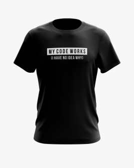 Футболка чоловіча з написом My code works