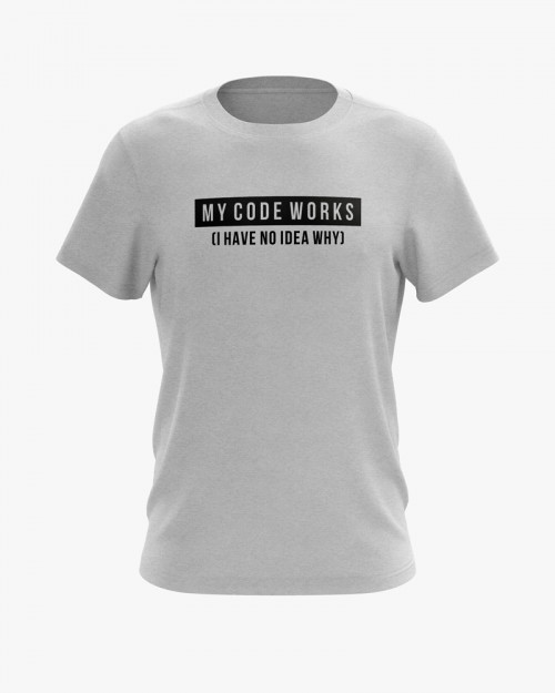 Футболка чоловіча з написом My code works Футболка чоловіча з написом My code works