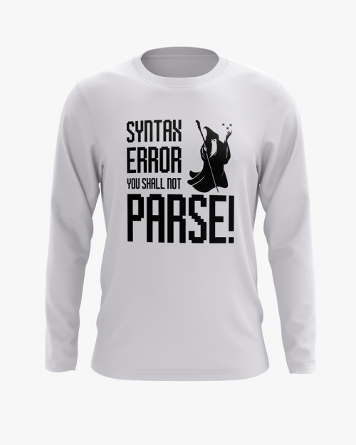 Світшот чоловічий з написом Syntax error you shall not parse Світшот чоловічий з написом Syntax error you shall not parse