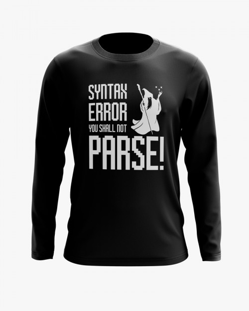 Світшот чоловічий з написом Syntax error you shall not parse Світшот чоловічий з написом Syntax error you shall not parse