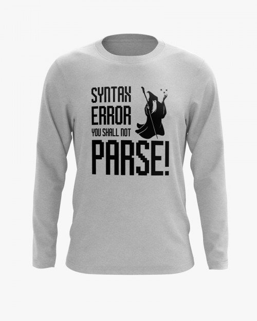 Світшот чоловічий з написом Syntax error you shall not parse Світшот чоловічий з написом Syntax error you shall not parse