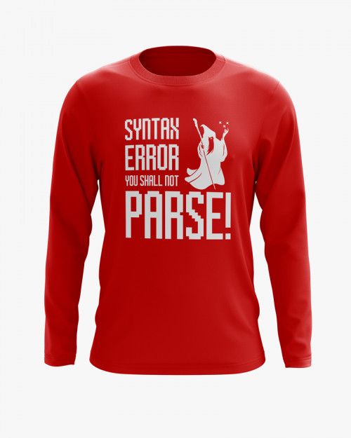 Світшот чоловічий з написом Syntax error you shall not parse Світшот чоловічий з написом Syntax error you shall not parse