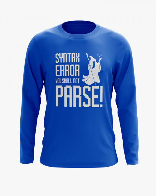 Світшот чоловічий з написом Syntax error you shall not parse Світшот чоловічий з написом Syntax error you shall not parse